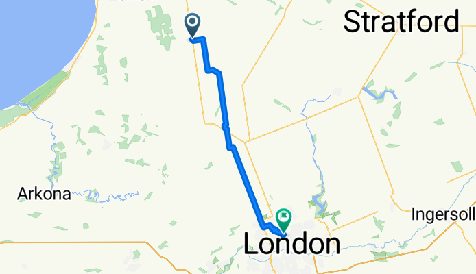 Main St S, South Huron to St George St, London