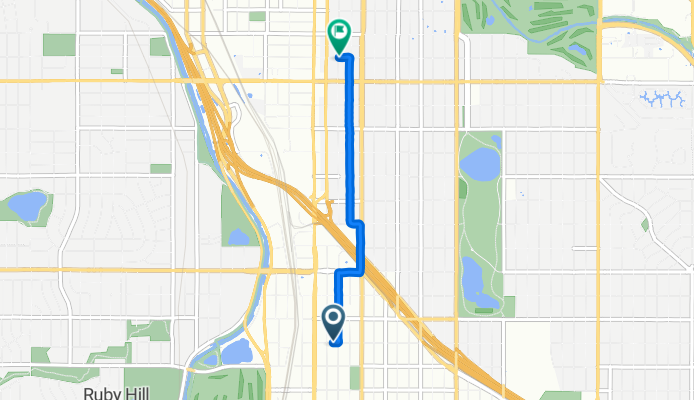 S Broadway, Denver to S Lincoln St, Denver