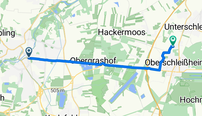 48.257, 11.441 nach 48.262, 11.552