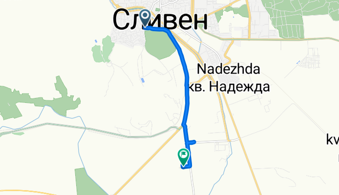 Хаджи Вълкова, Сливен to Самуиловско шосе, Сливен