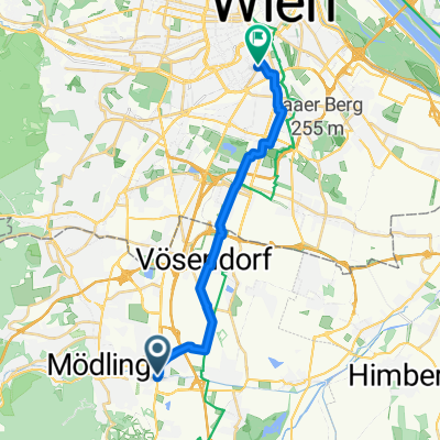 48.081, 16.312 nach 48.188, 16.364