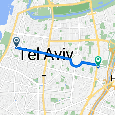 Wilna Street, Tel Aviv-Yafo to Al Parashat Derakhim Street, Tel Aviv-Yafo