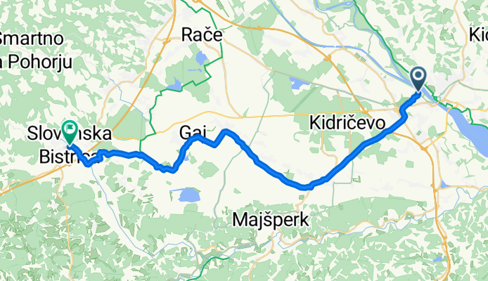 Pot v Toplice, Ptuj to Trg Svobode, Slovenska Bistrica