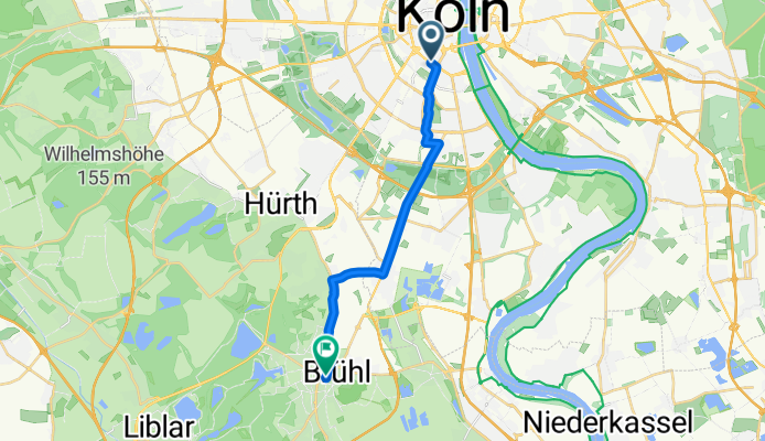 Sachsenring, Köln nach Balthasar-Neumann-Platz, Brühl