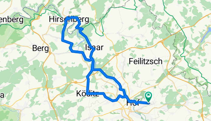 Hof-Saalestein-Hirschberg-Saalestein-Köditz-Hof