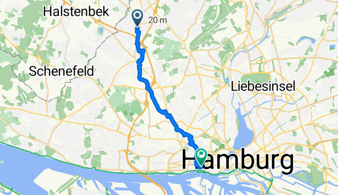 Halstenbeker Straße, Hamburg nach Bernhard-Nocht-Straße, Hamburg