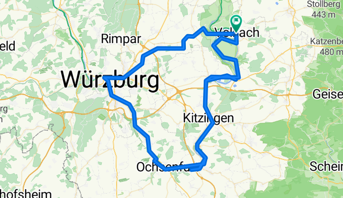 Route zu Volkach