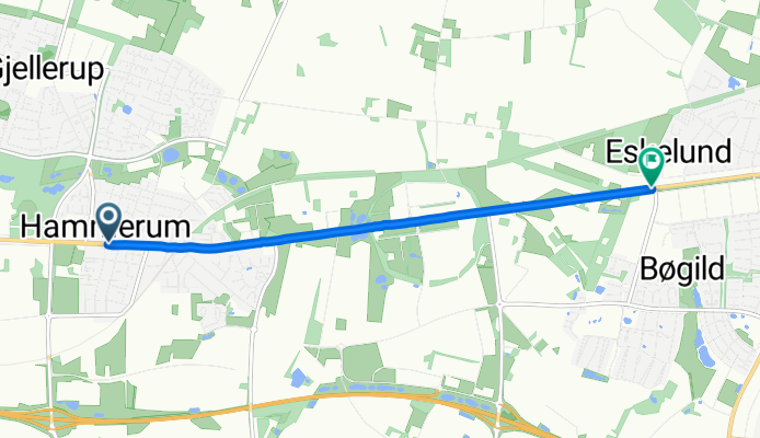 Landbrugsskolestien, Herning to Bøgildvej, Ikast