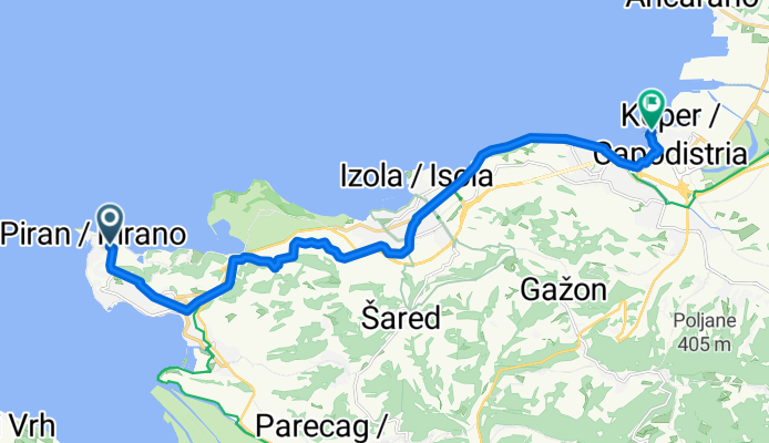 Ulica IX. Korpusa, Piran do Coastal–Karst