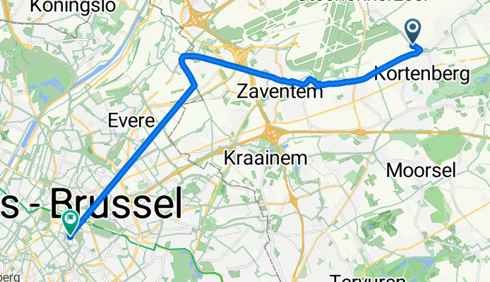 Mechelsesteenweg, Kortenberg naar Wiertzstraat, Elsene/Ixelles