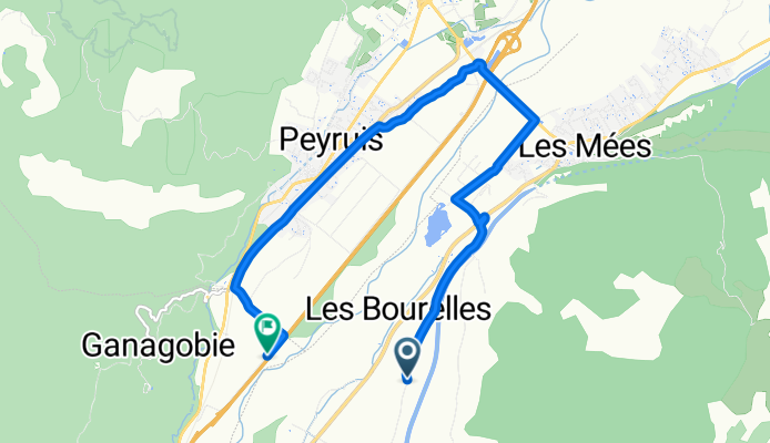 Route des Plaines, Les Mées to Autoroute du Val de Durance, Ganagobie