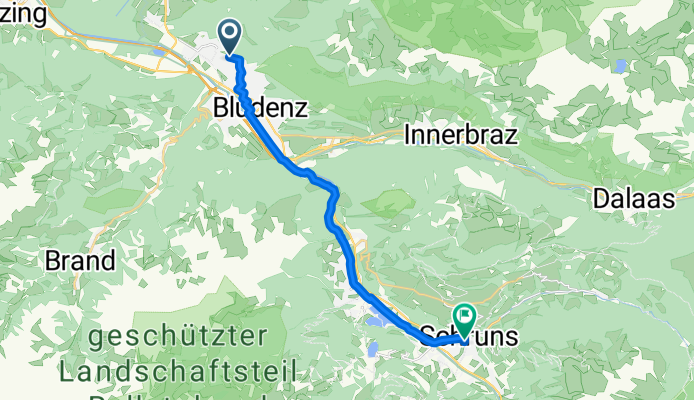 Nüziders nach Wagenweg, Schruns