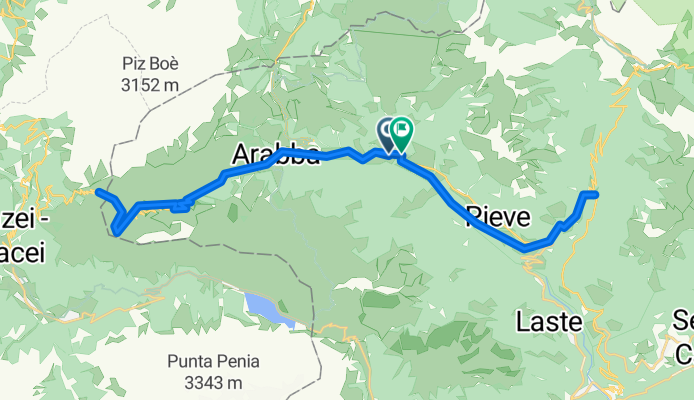 Route in Livinallongo del Col di Lana