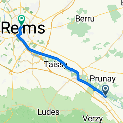Chemin du Port, Beaumont-sur-Vesle à Avenue de Laon, Reims