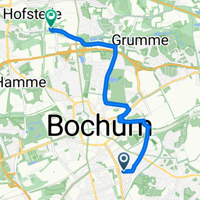 Universitätsstraße, Bochum nach Poststraße, Bochum