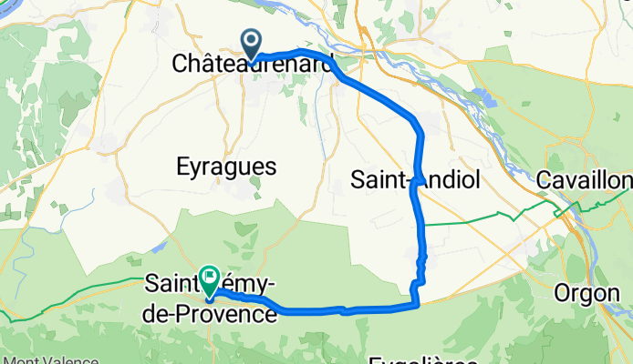 Rue Jentelin, Châteaurenard naar Boulevard Marceau, Saint-Rémy-de-Provence