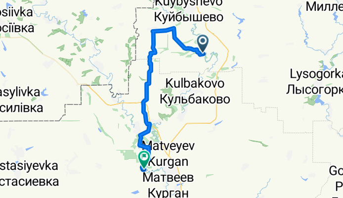 От Русское до Набережная улица