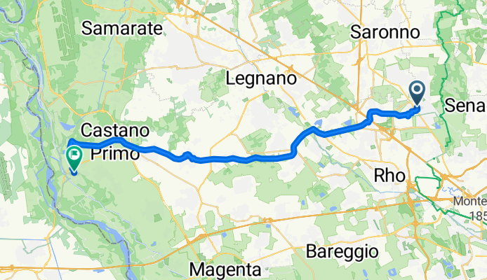 Da GARBAGNATE M.se fraz. BARIANA v. Peloritana a Via Allea Comunale