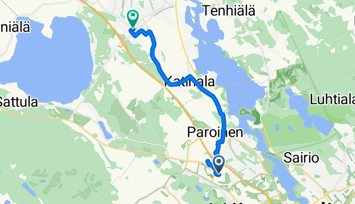Hämeenlinna do Merventie, Parola