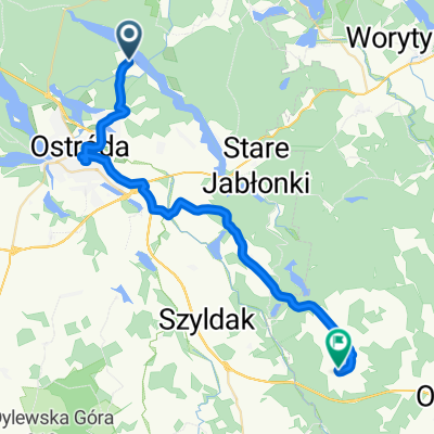 Warlity Wielkie, Ostróda do Warlity Małe, Olsztynek