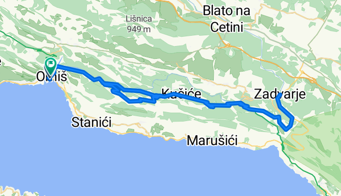 Trg kralja Tomislava, Omiš až Trg kralja Tomislava, Omiš