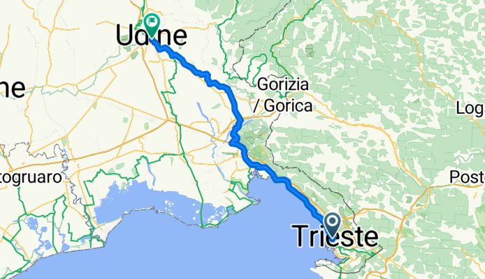 Via Giuseppe Mazzini, Triest nach Via Savorgnana, Udine