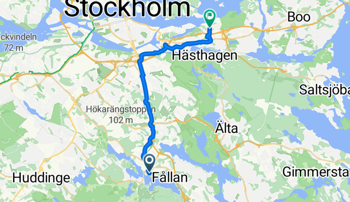 Ullerudsbacken to Cylindervägen