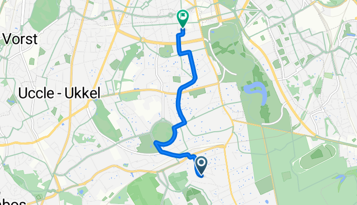 Rue du Ham, Uccle à Rue Vanderkindere, Uccle