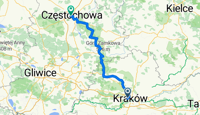 Kołowa, Kraków do Pasaż Bpa S Bareły, Częstochowa