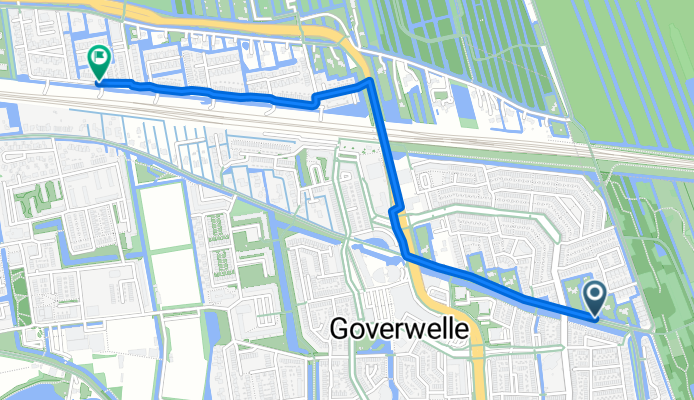 Watergangpolderplein, Gouda naar Citroenvlinderstraat, Gouda