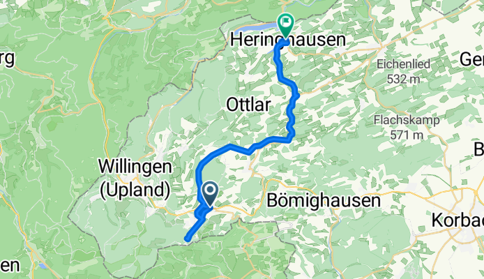 Bahnhofstraße to Auf dem Kampe 4a