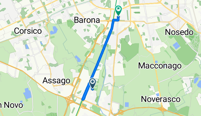 Da Via Rozzano a Via Giuseppe Meda