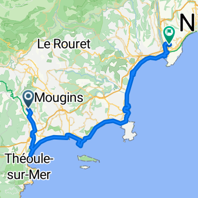 Avenue de la Republique, La Roquette-sur-Siagne à Avenue de la Méditerranée, Nice