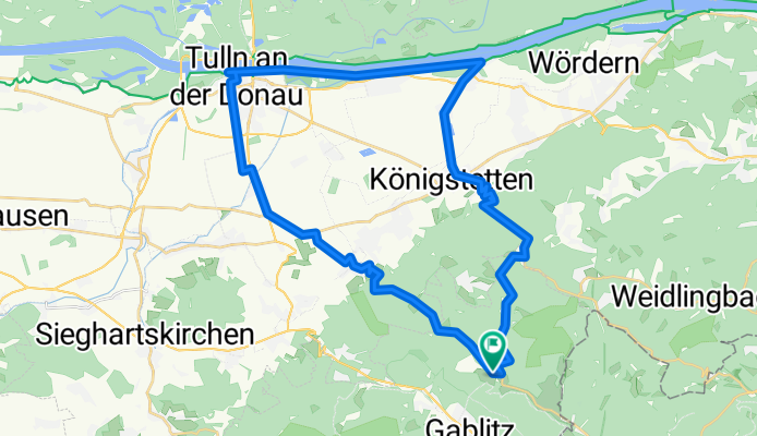 Hauptplatz Tulln – Serpentinen von Königstetten Runde von Mauerbach. 🚴‍♂️🚴