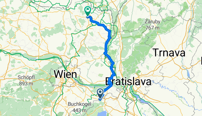 Parndorferstraße, Bruckneudorf nach Verdigasse, Poysdorf