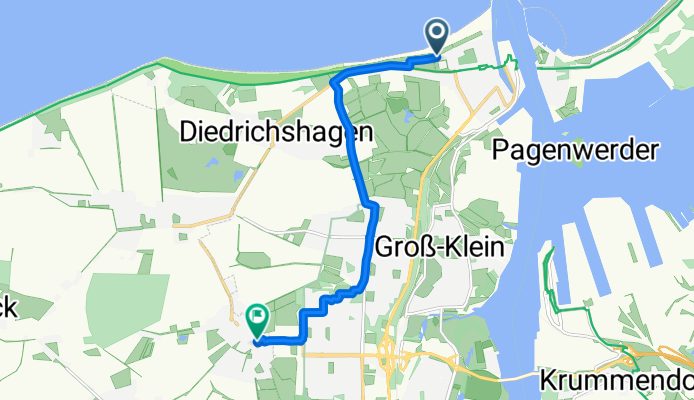 Seepromenade, Rostock nach Teichweg, Elmenhorst/Lichtenhagen