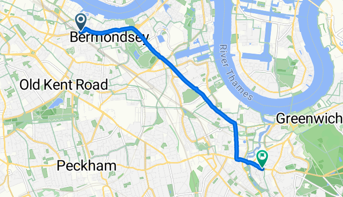 Druid Street, London to Blackheath Road, London