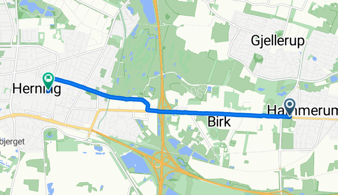 Landbrugsskolestien, Herning to Kousgaards Plads, Herning