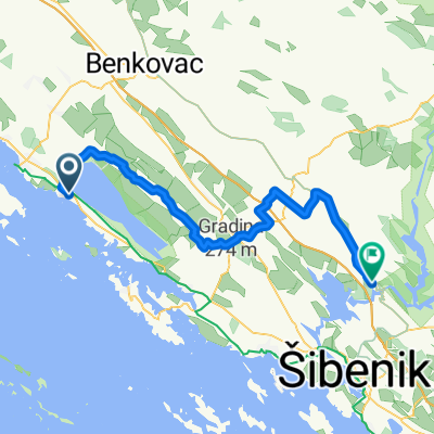 Pakoštane to Skradin