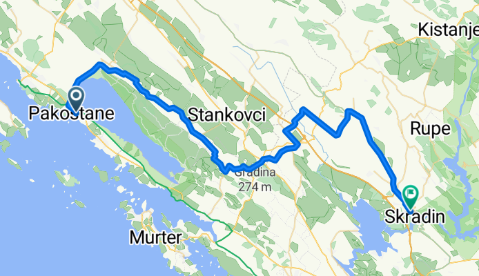 Pakoštane to Skradin