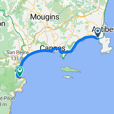 Boulevard Édouard Baudoin, Antibes to Boulevard de la Corniche d'Or, Théoule-sur-Mer