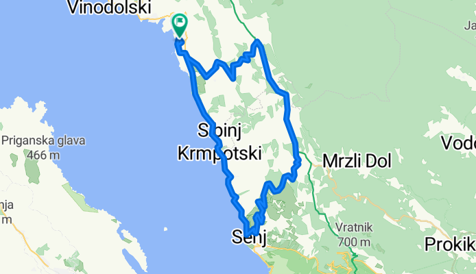 Klenovica - Senj Rundtour