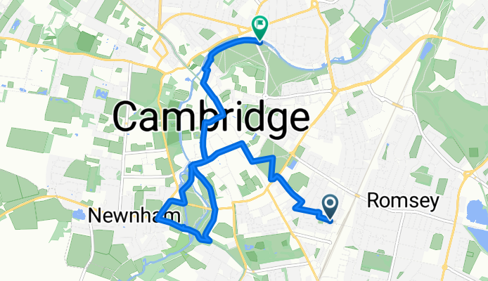 Great Northern Road, Cambridge to Midsummer Common Paths, Cambridge