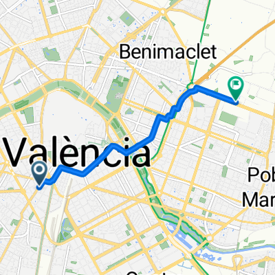 De Carrer d'Albacete a Avinguda dels Tarongers S/N