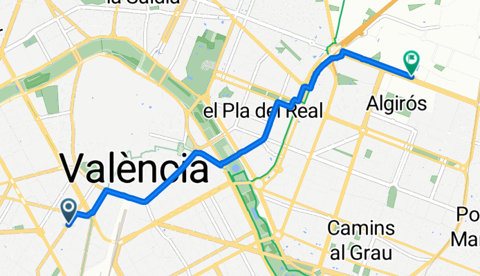 De Carrer d'Albacete a Avinguda dels Tarongers S/N
