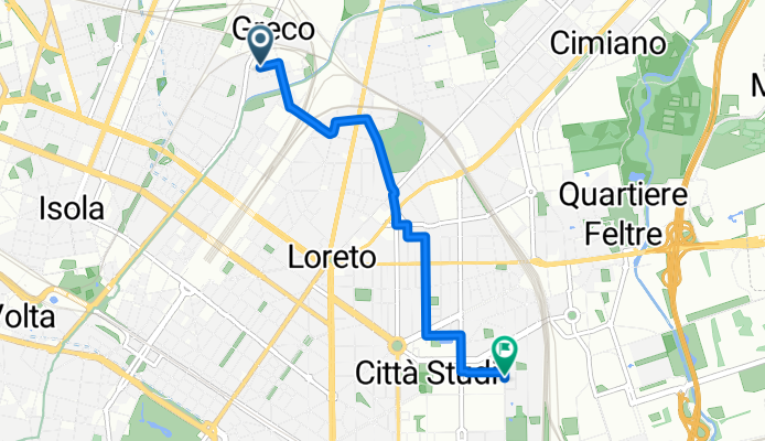 Route to Politecnico