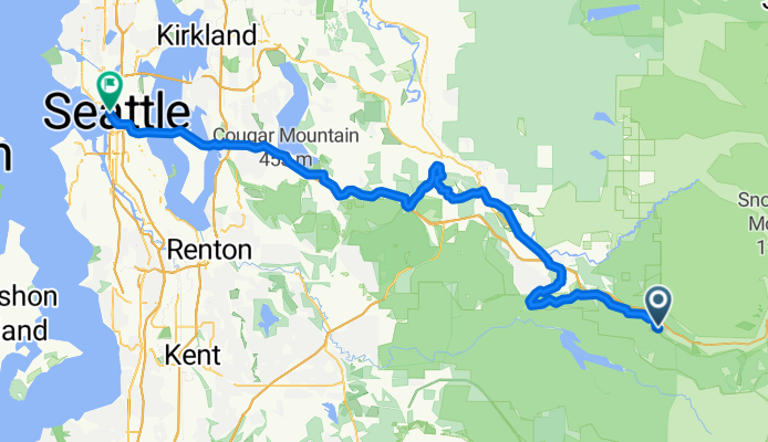 Iron Horse Trail, North Bend to Pike Pl, Seattle