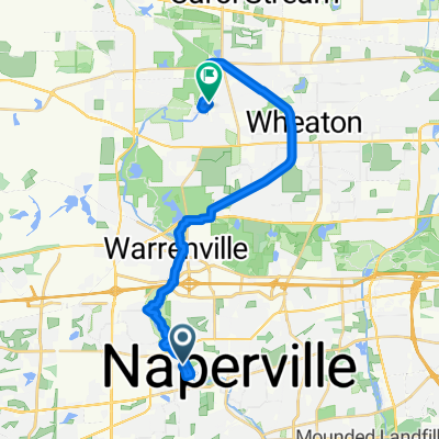 Hidden Spring Dr, Naperville to N Winfield Rd, Winfield