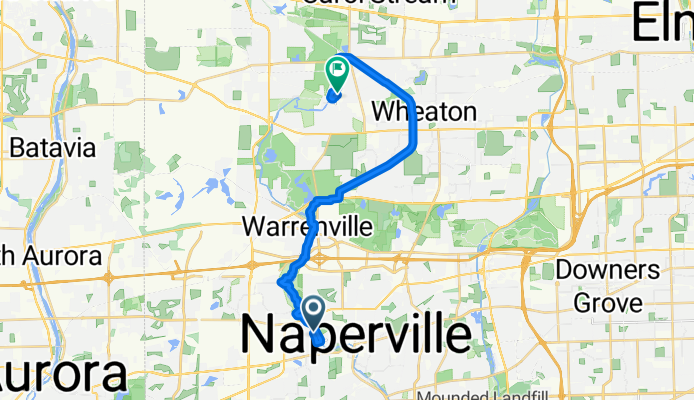 Hidden Spring Dr, Naperville to N Winfield Rd, Winfield