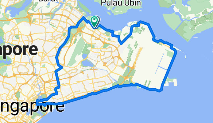 Pasir Ris to Stadium 60km